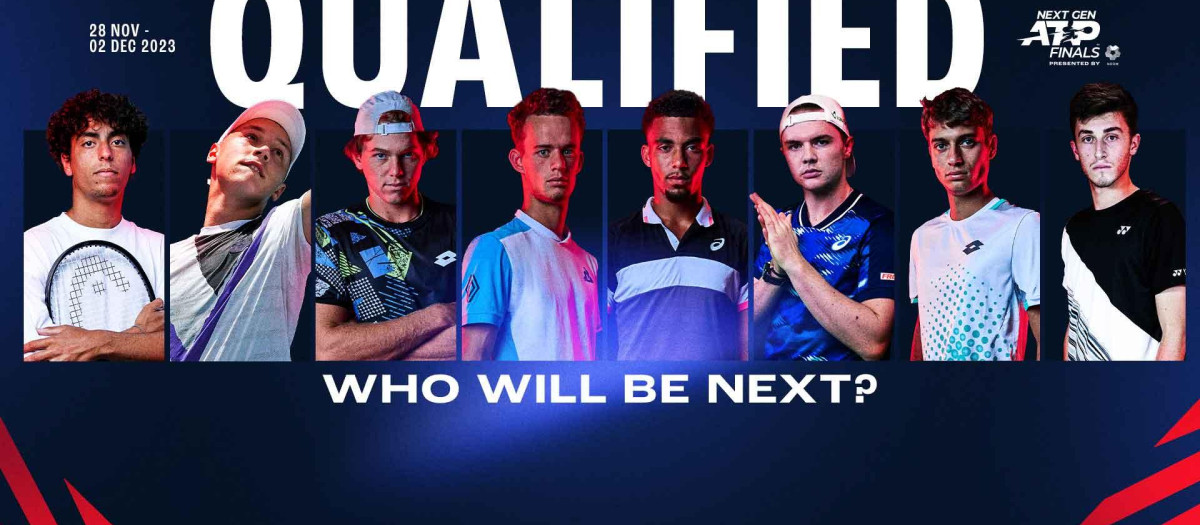 Cartel oficial con los integrantes de las NextGen ATP Finals
