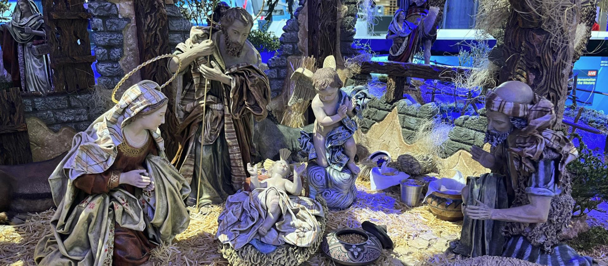 Belén que decora el Parlamento Europeo durante estas Navidades