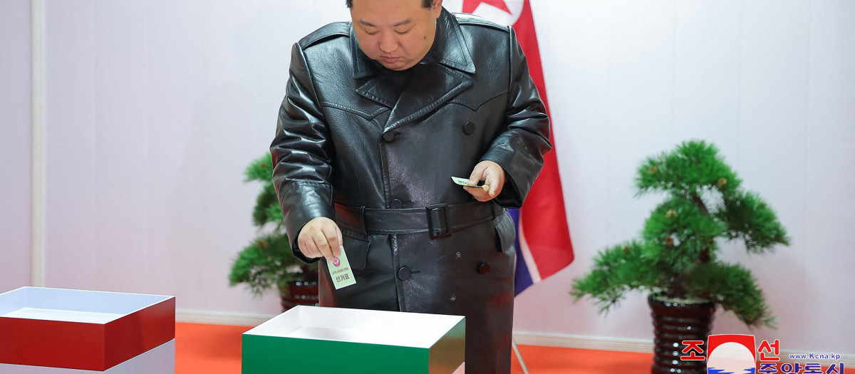 Kim Jong-un votando
