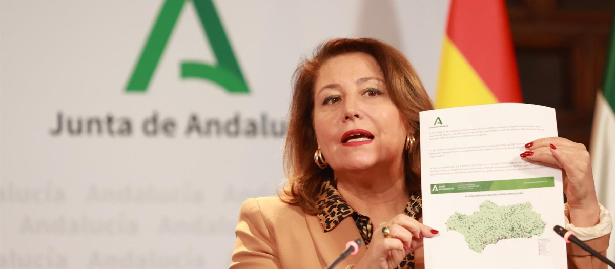 La consejera de Agricultura, Carmen Crespo, este martes en la rueda de prensa posterior a la reunión del Consejo de Gobierno