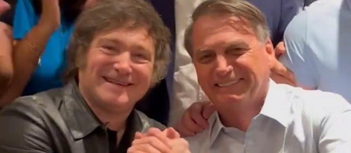 Javier Milei y el presidente brasileño Jair Bolsonaro en Buenos Aires