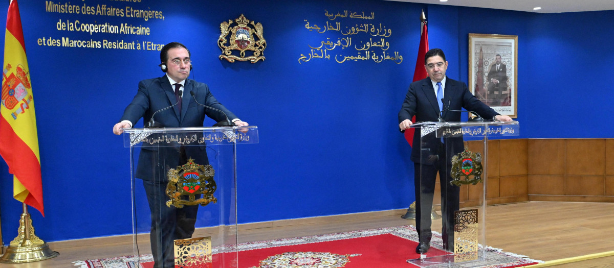 El ministro Albares y su homólogo marroquí, Nasser Bourita