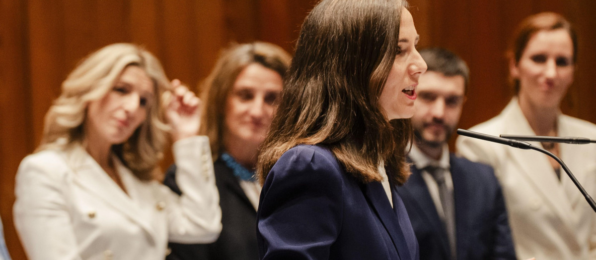 Ione Belarra, en el acto del traspaso de la Cartera de Derechos Sociales y Agenda 2030