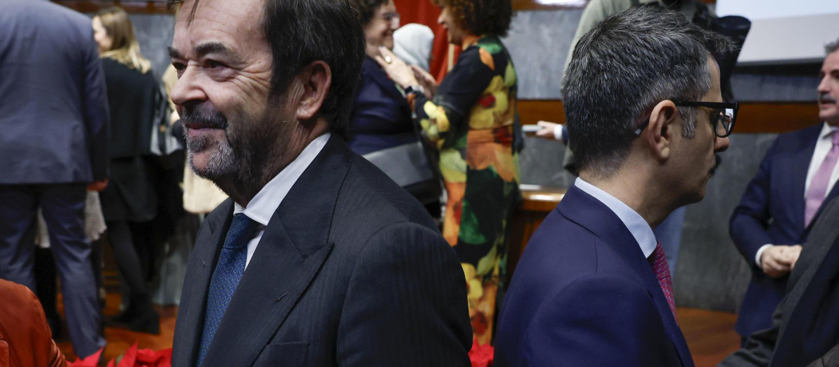El presidente del CGPJ, Vicente Guilarte, y el ministro de Presidencia y Justicia, Félix Bolaños