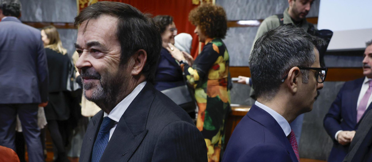 El presidente del CGPJ, Vicente Guilarte, y el ministro de Presidencia y Justicia, Félix Bolaños