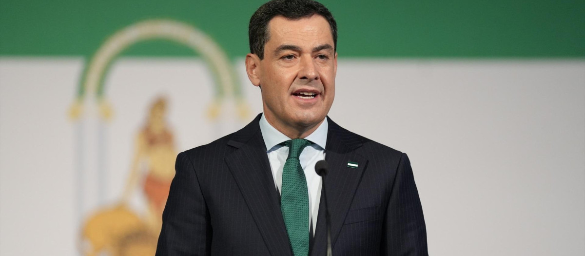 El presidente de la Junta de Andalucía, Juanma Moreno