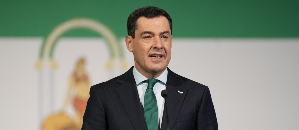 El presidente de la Junta de Andalucía, Juanma Moreno