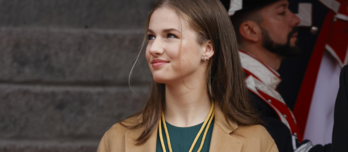 Princess Leonor de Borbon during the opening ceremony of the XV / 15 Legislature in the Congress of Deputies in Madrid on Wednesday, 29 November 2023.