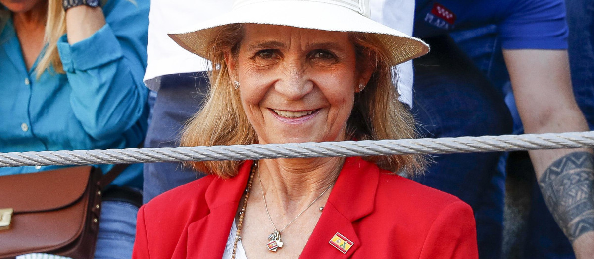 Infanta Elena de Borbon during a "Las Ventas: Feria de Otoño" 2023 in Madrid on 12 October 2023.