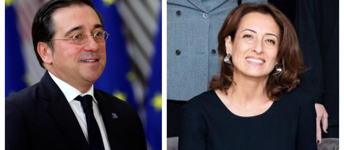 José Manuel Albares y Theres Jamaa.