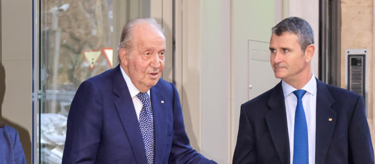 Emeritus King Juan Carlos I during 60 birthday of Elena de Borbon in Madrid on Wednesday December 20, 2023.