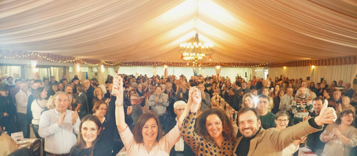 La presidenta del Congreso, Francina Armengol, en la cena del PSOE de Baleares