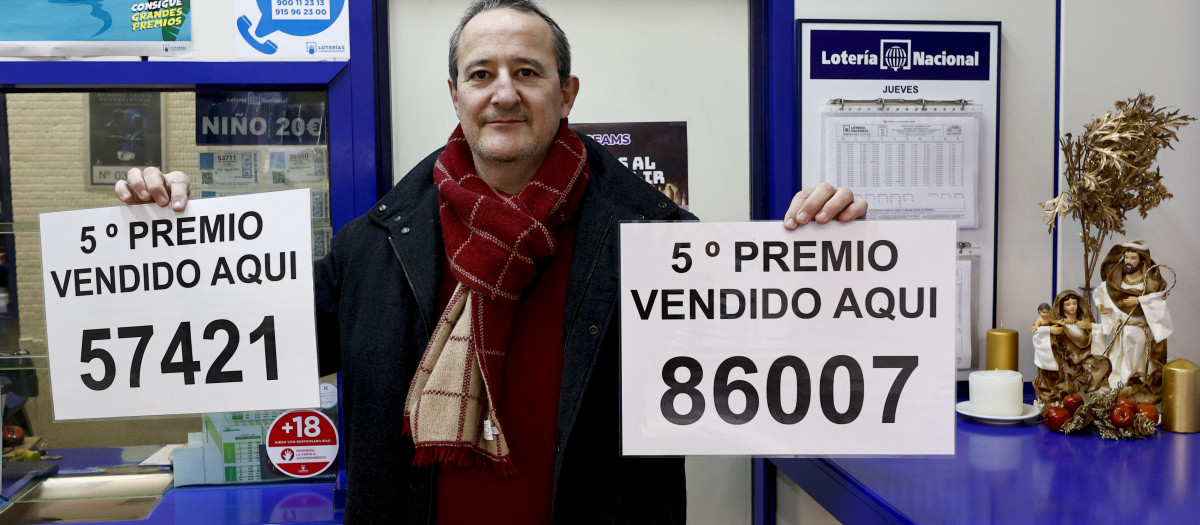 La administración de la calle Zurbano de Madrid, donde se han vendido décimos del número 86.007