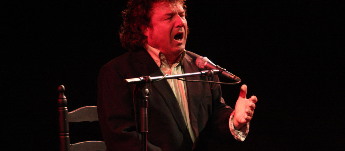 Enrique Morente durante un concierto en Madrid en 2008