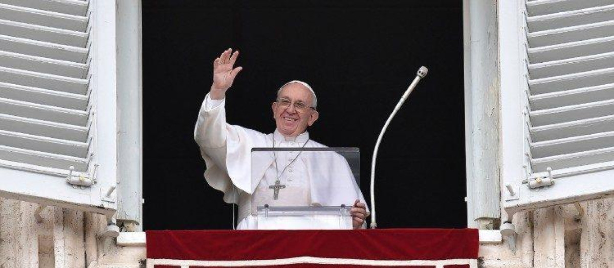 El Papa Francisco, durante el rezo del Ángelus, el 24 de diciembre de 2023