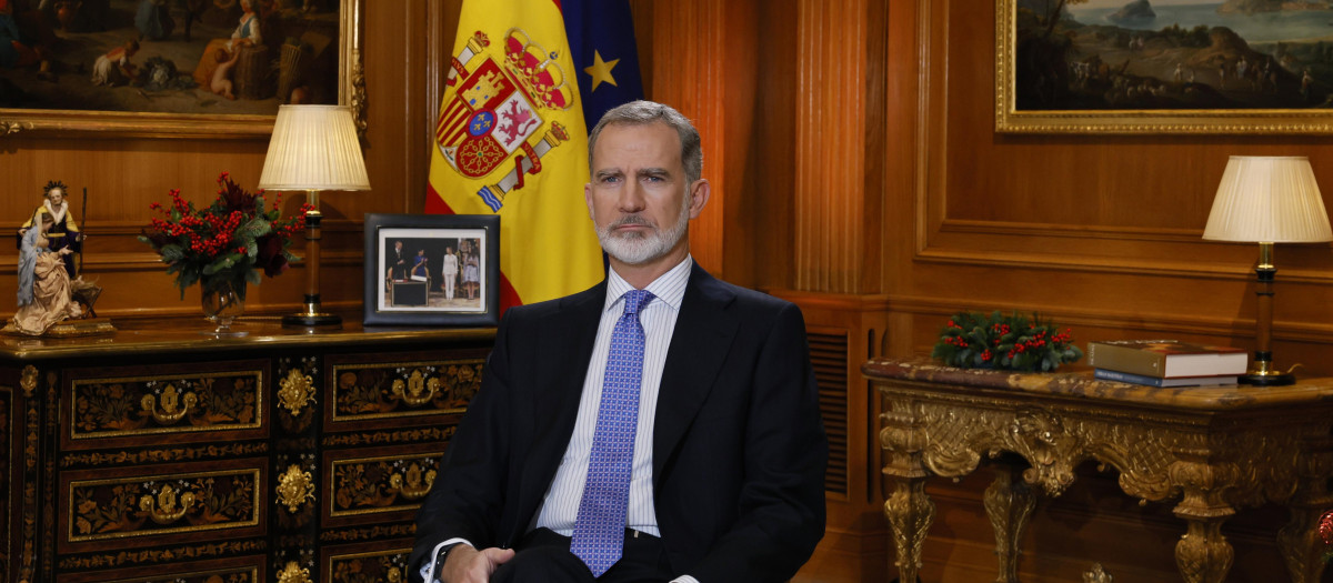 El Rey Felipe VI, en un momento de su discurso