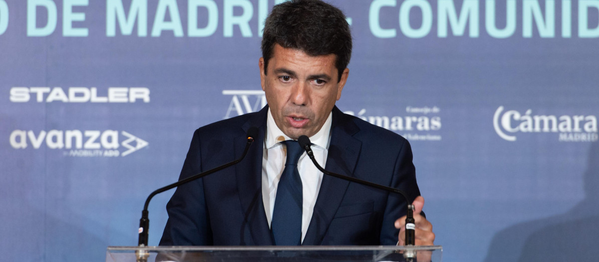 El presidente de la Generalitat Valenciana, Carlos Mazón, en la II Cumbre Empresarial Comunidad de Madrid-Comunidad Valenciana