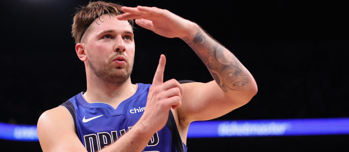 Luka Doncic en el último partido de los Dallas Mavericks