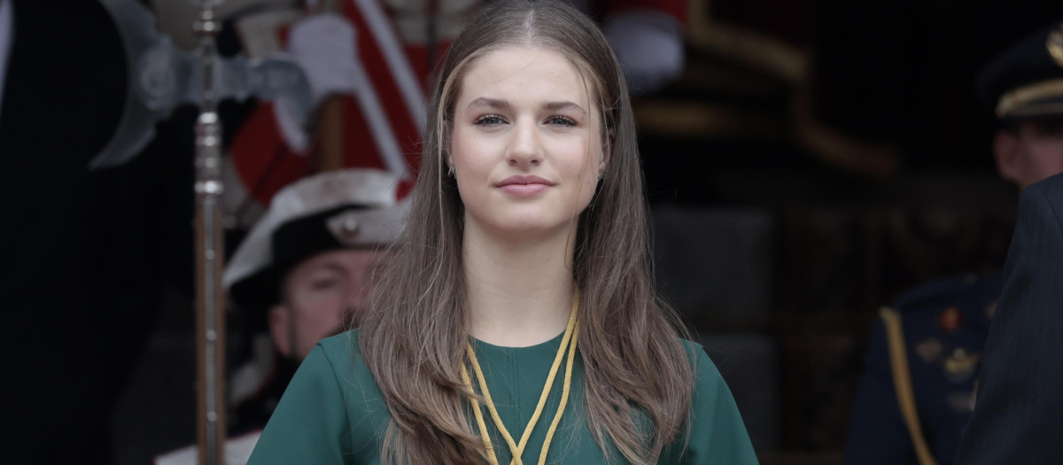 Princess Leonor de Borbon during ceremony of opening of the Cortes (sesión constitutiva) in the 15 Legislature in the Congress of the Deputies in Madrid on Wednesday, 29 November 2023.