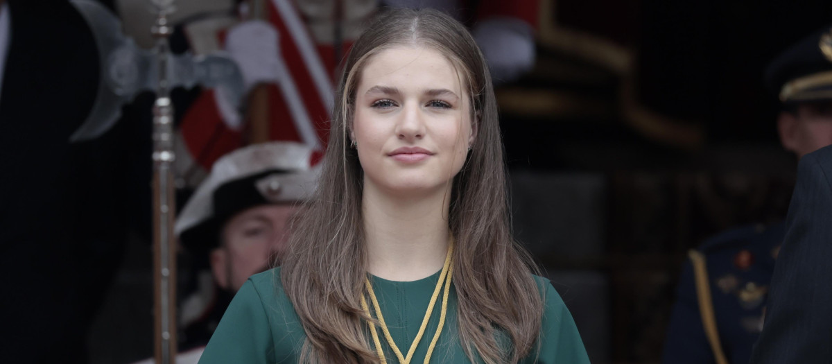 Princess Leonor de Borbon during ceremony of opening of the Cortes (sesión constitutiva) in the 15 Legislature in the Congress of the Deputies in Madrid on Wednesday, 29 November 2023.