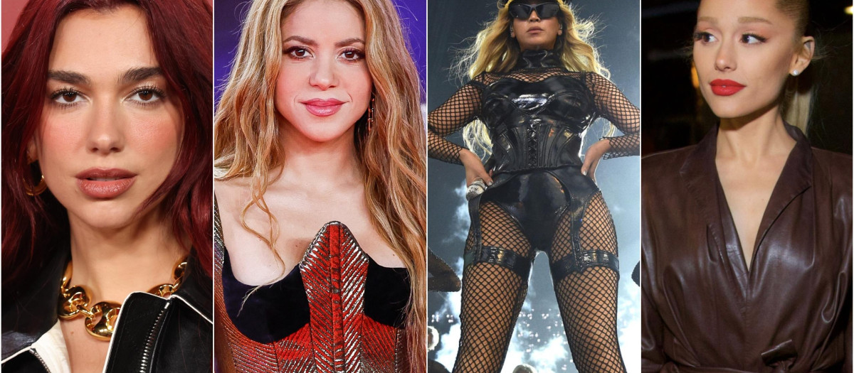 Dua Lipa, Shakira, Beyoncé y Ariana Grande