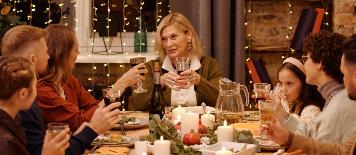 Una celebración navideña en familia