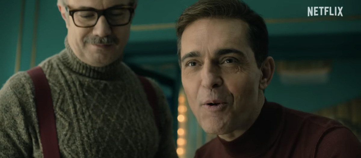 Damián (Tristán Ulloa) y Berlín (Pedro Alonso) en una escena de la nueva serie de Netflix