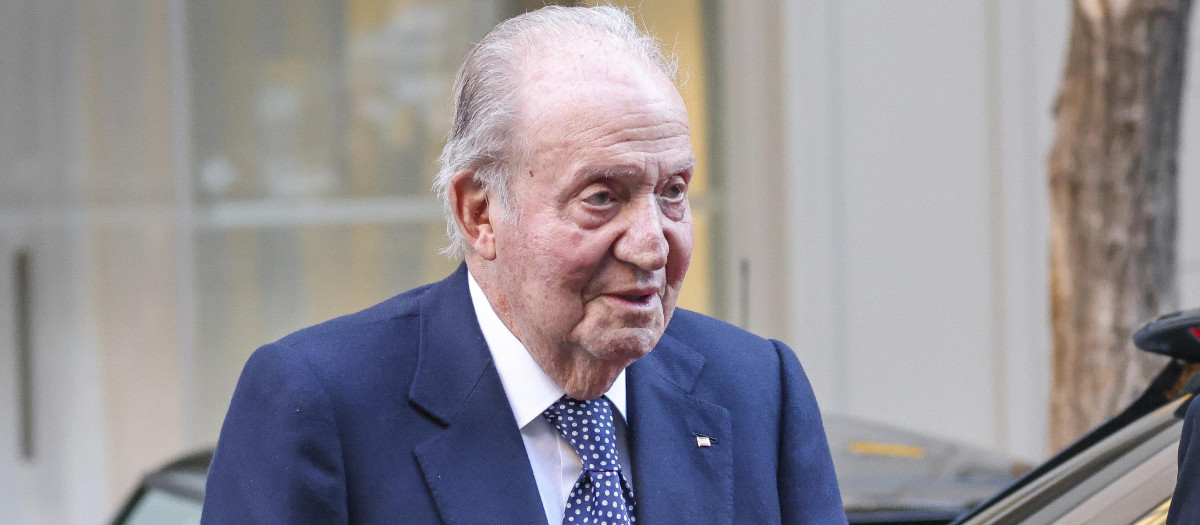 Emeritus King Juan Carlos I during 60 birthday of Elena de Borbon in Madrid on Wednesday December 20, 2023.