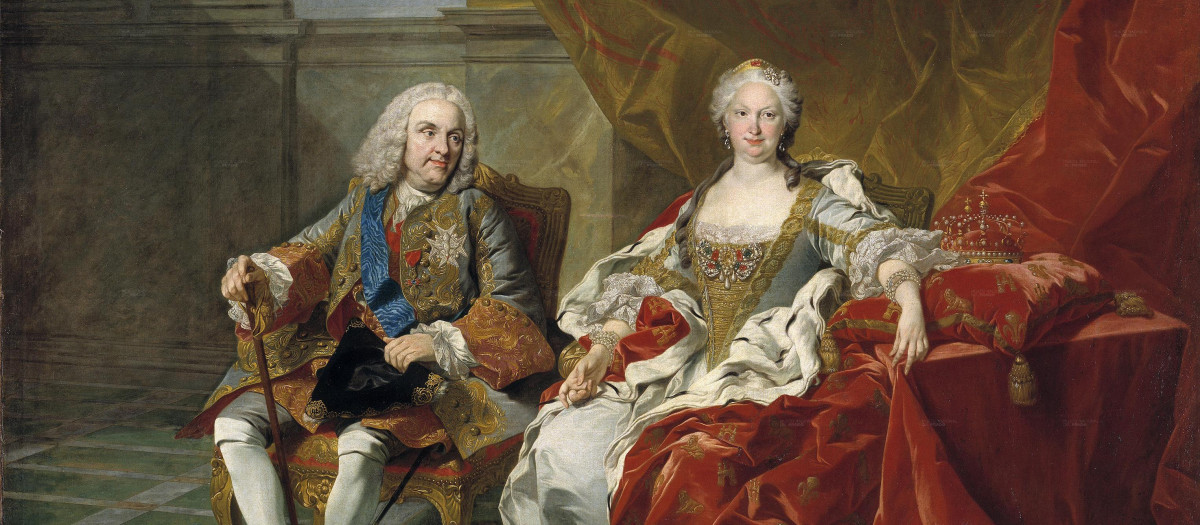 Retrato de Felipe V e Isabel Farnesio, por Louis-Michel van Loo (c. 1743)