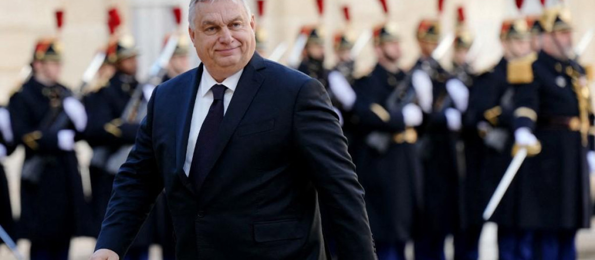 Viktor Orbán en Paris en la ceremonia de despedida del expresidente de la Comisión Jaques Delors