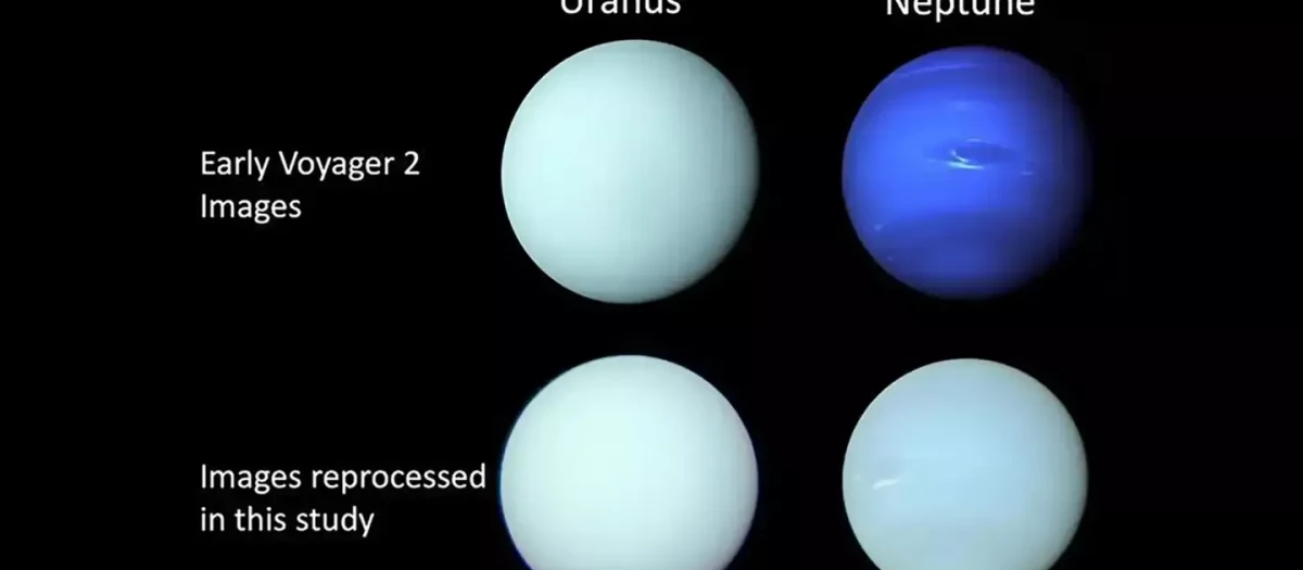 Imágenes de Urano y Neptuno captadas por la Voyager 2