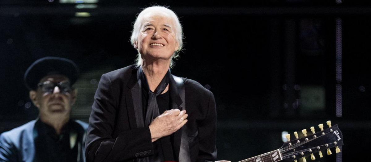 Jimmy Page durante la ceremonia de ingreso en el Salón de la Fama el pasado noviembre