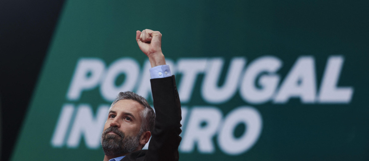 Pedro Nuno Santos durante la presentación de su programa electoral
