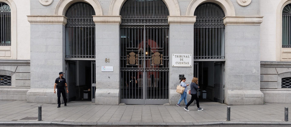 Fachada del Tribunal de Cuentas, a 22 de mayo de 2023, en Madrid (España). Unos 45.000 funcionarios de la administración de Justicia comienzan hoy su huelga indefinida para exigir mejoras salariales y laborales, tras más de un mes de movilizaciones puntuales que ha supuesto la suspensión de medio millón de juicios y la paralización de más de 30 millones de actuaciones judiciales. Las movilizaciones en el sector comenzaron a finales de enero con los letrados judiciales.
22 MAYO 2023;MADRID;JUSTICIA;HUELGA
Eduardo Parra / Europa Press
(Foto de ARCHIVO)
22/5/2023
