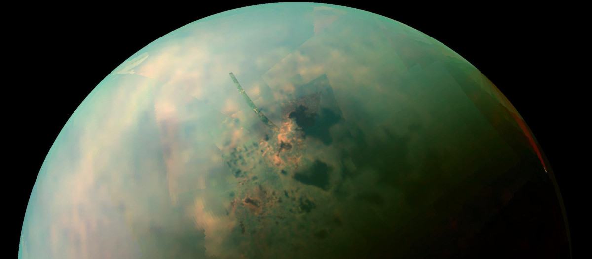 Reconstrucción en 3D de la luna Titán