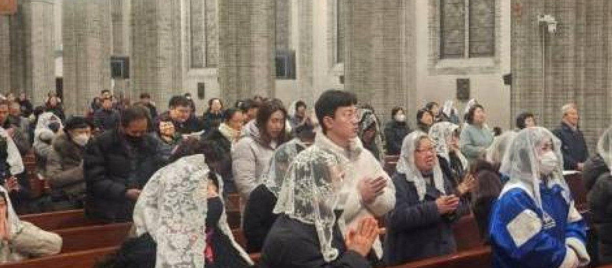 Misa de reconciliación en la catedral de Seúl