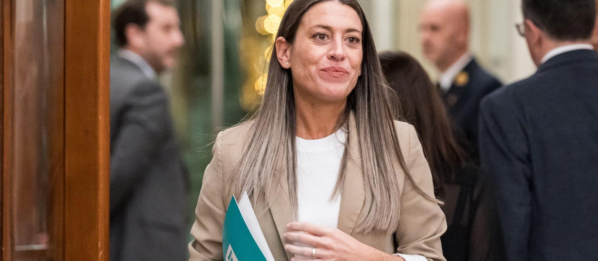 La diputada y portavoz de Junts, Miriam Nogueras, durante un pleno en el Congreso de los Diputados