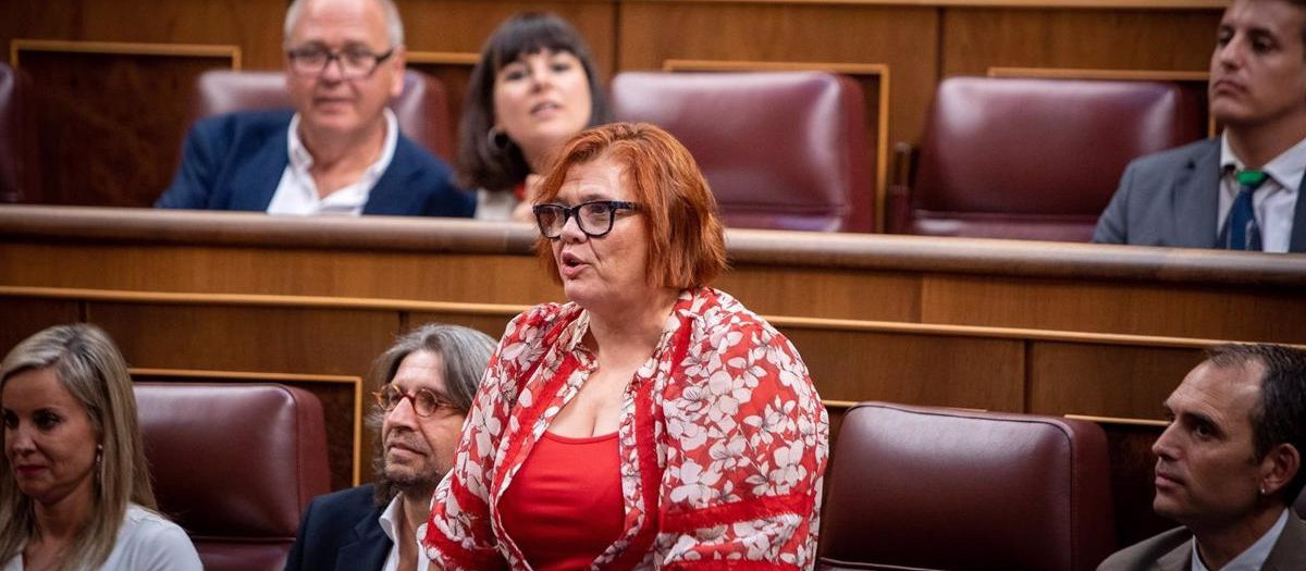 La diputada de Sumar por Sevilla, Engracia Rivera, en el Congreso