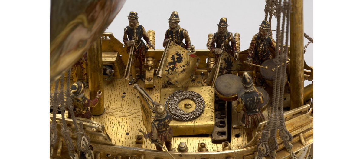 Detalle del galeón autómata del Emperador Rodolfo II