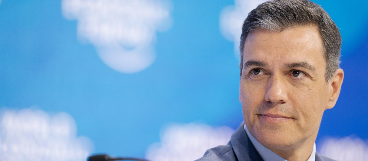 El presidente Sánchez, en Davos.