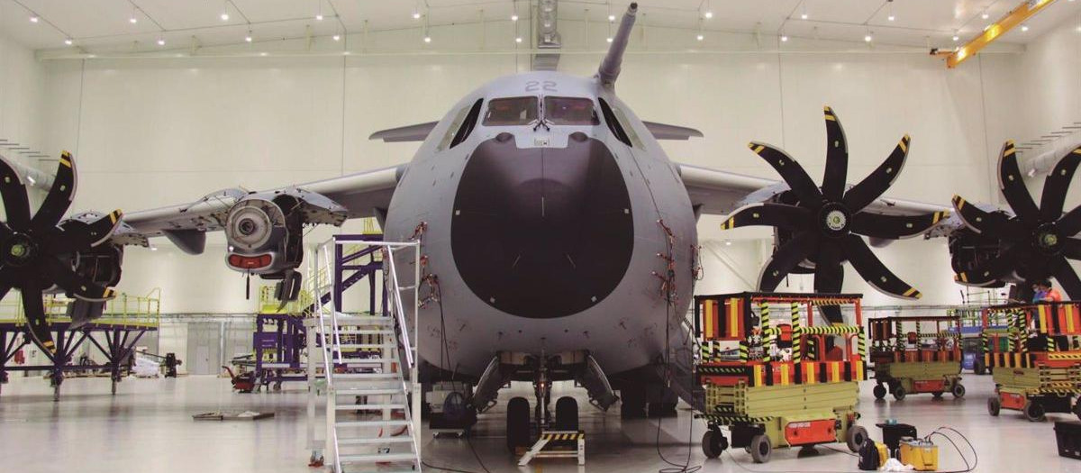 Airbus A400M en la planta de Sevilla