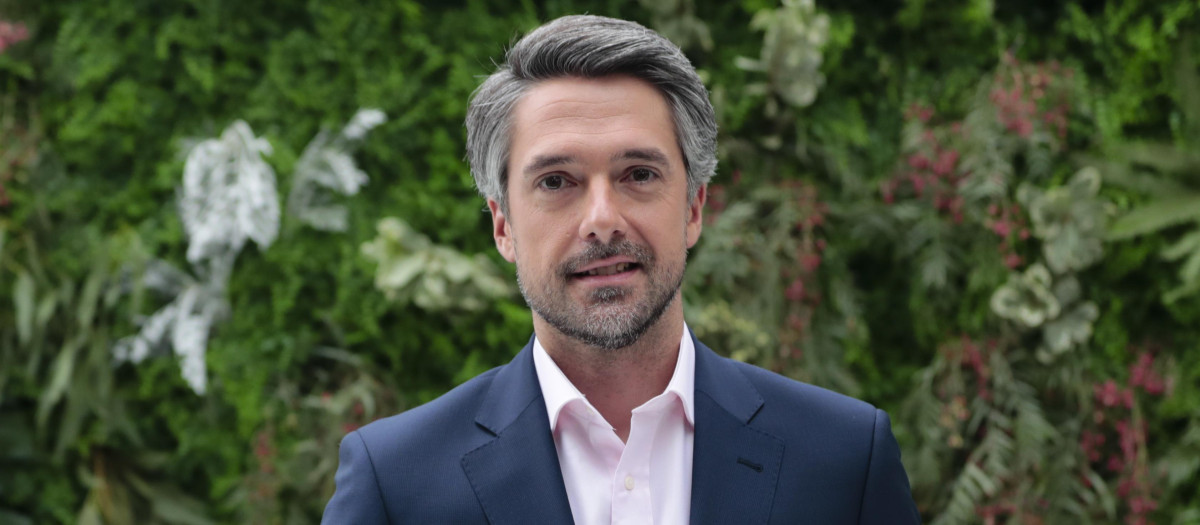 El periodista Carlos Franganillo durante la presentacion de la temporada 2018 / 2019 de los servicios informativos de RTVE. Madrid, 3 Septiembre 2018