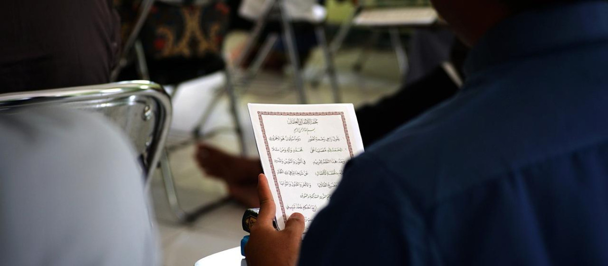 Un alumno en su clase de árabe, en una imagen de archivo