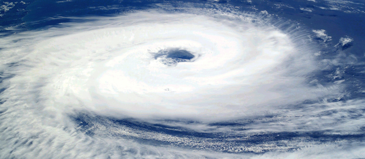 Imagen satelital de un ciclón tropical