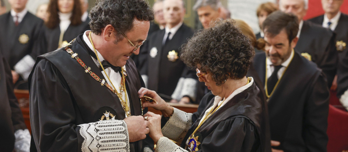 El fiscal general del Estado, Álvaro García Ortiz, tomando posesión de su cargo