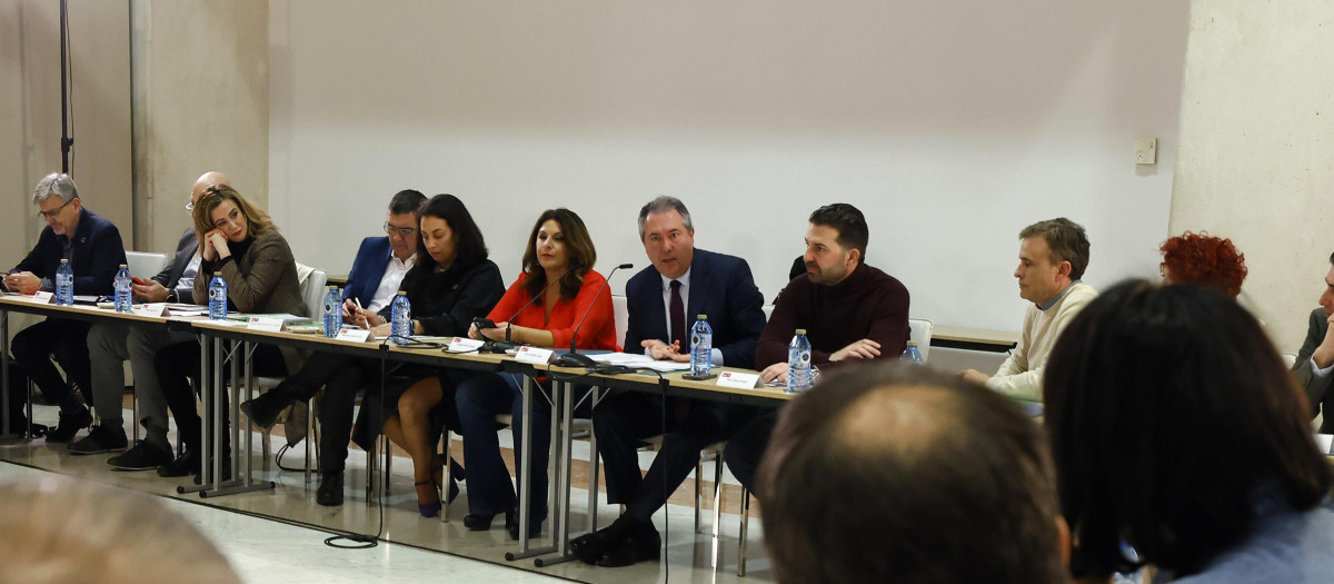 El secretario general del PSOE andaluz, Juan Espadas, ante la Comisión Ejecutiva Regional del partido