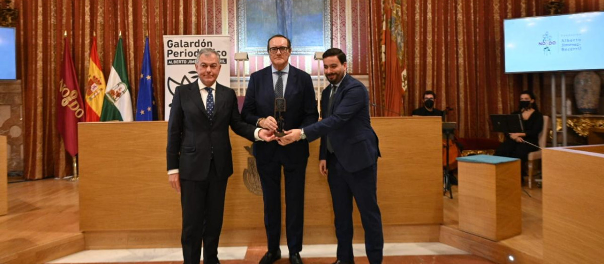 Antonio Jiménez, en la entrega de premios