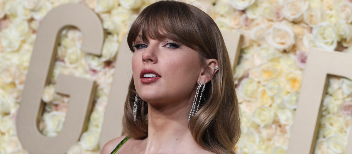 La cantante estadounidense Taylor Swift en los pasados Globos de Oro