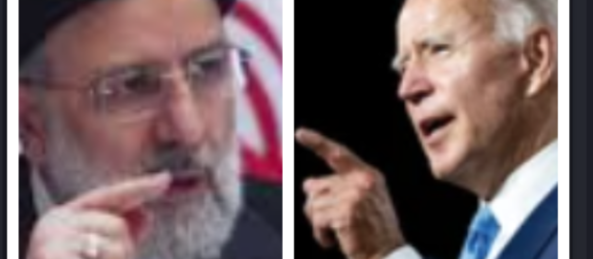 Collage en el que aparecen el presidente de Irán, Ebrahim Raisi y el presidente de Estados Unidos, Joe Biden