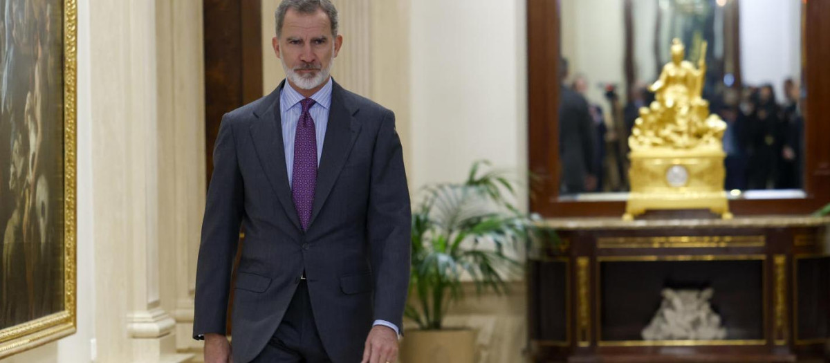 El Rey Felipe VI a su llegada a la Junta Gobierno de la Federación Española de Municipios y Provincias